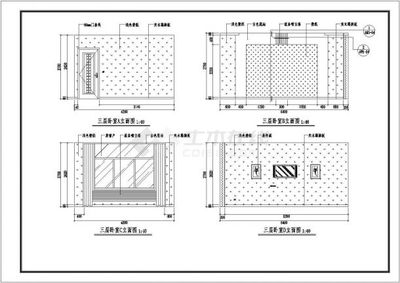 三居室室内装修设计cad全套施工图纸