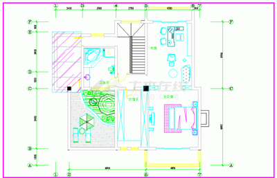 某地豪华框架结构别墅室内装饰CAD设计施工图