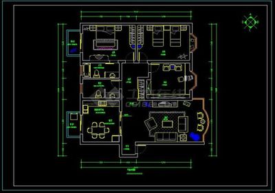 二孩之家经典住宅室内装修cad设计施工图纸